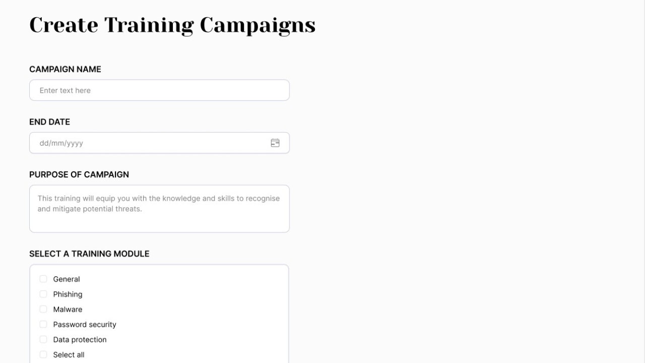 Training feature demo